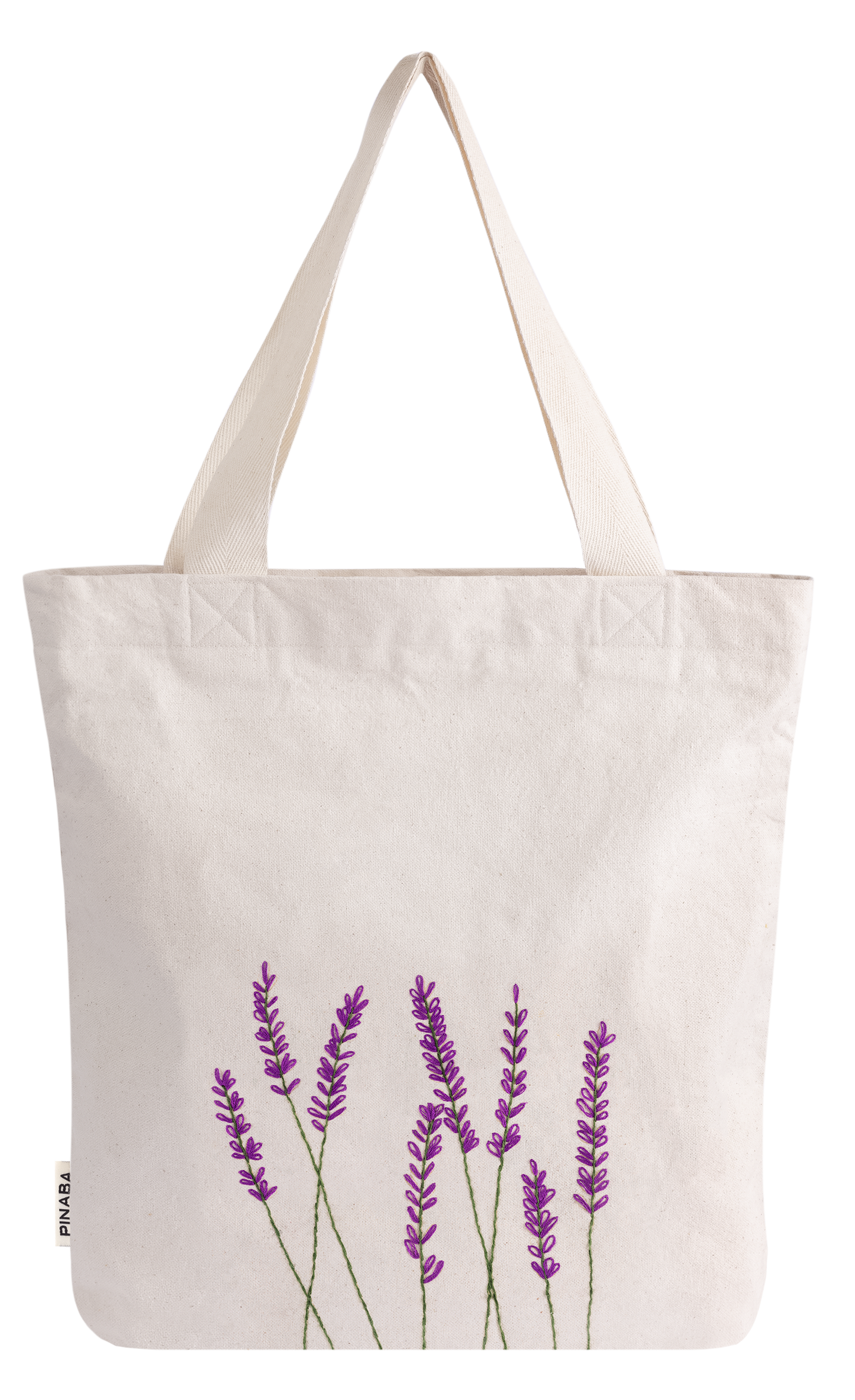 embroidered tote bag with zipper