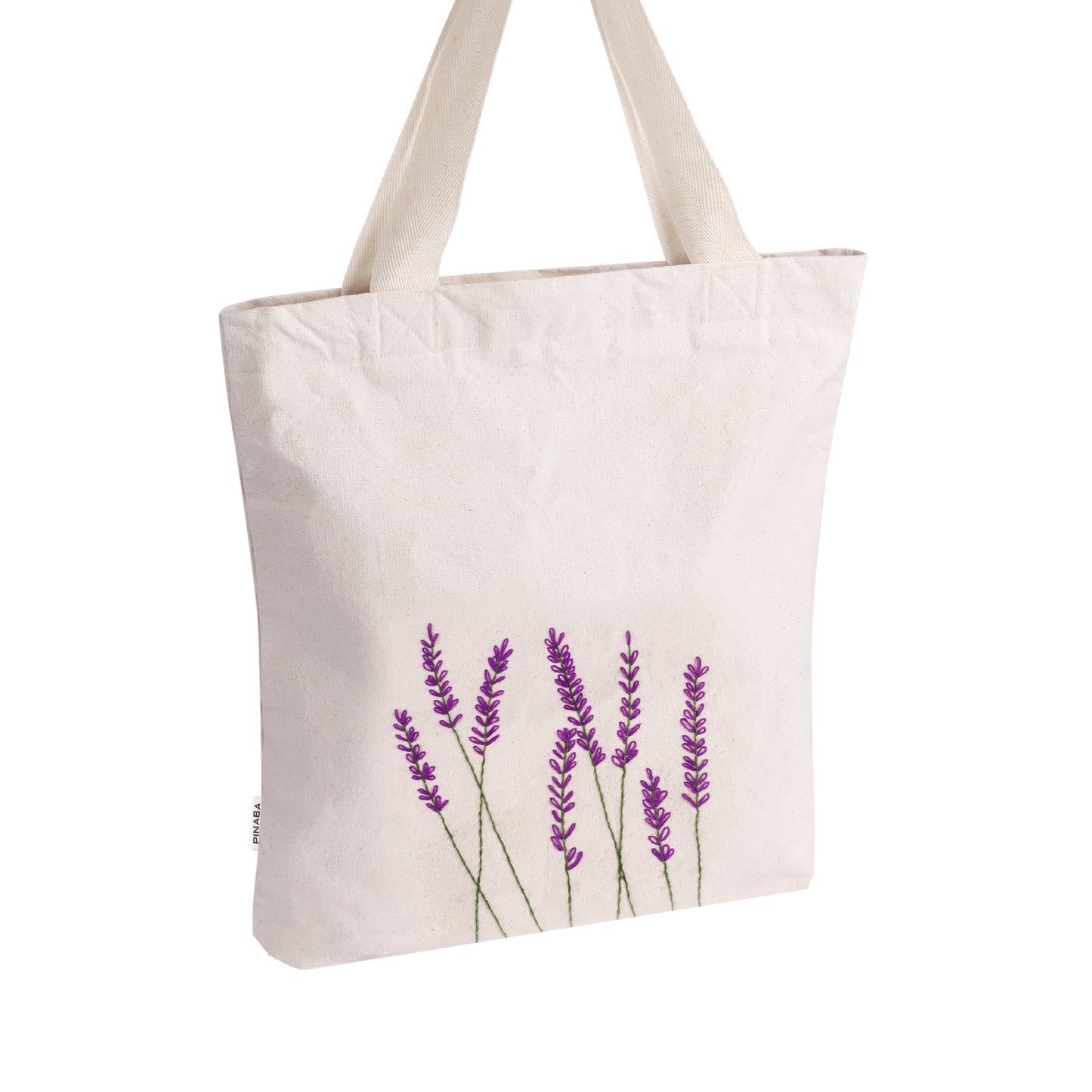 embroidered tote bag with zipper